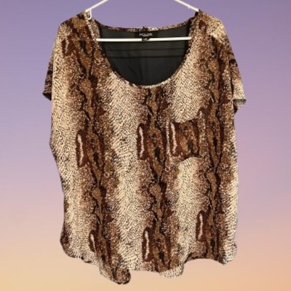 Rouge Collection Tops - Rouge Collection Animal Print Women's Shirt Size 1Z